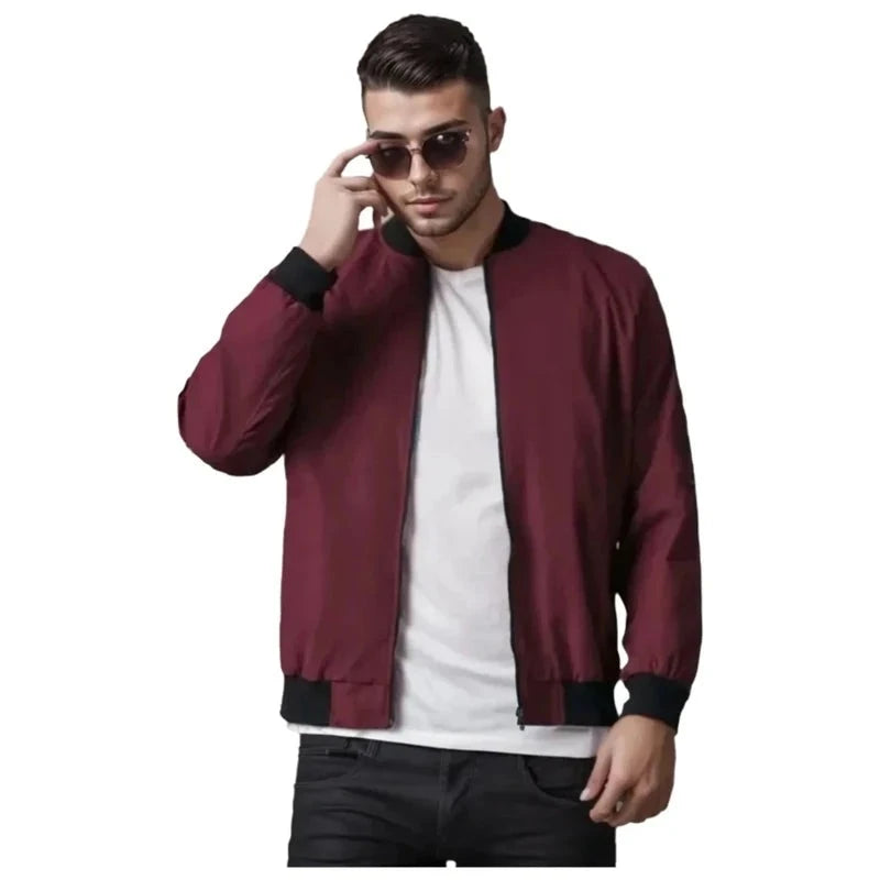 Herren Bomberjacke Mann Casual Streetwear Hip Hop Reißverschluss Mäntel