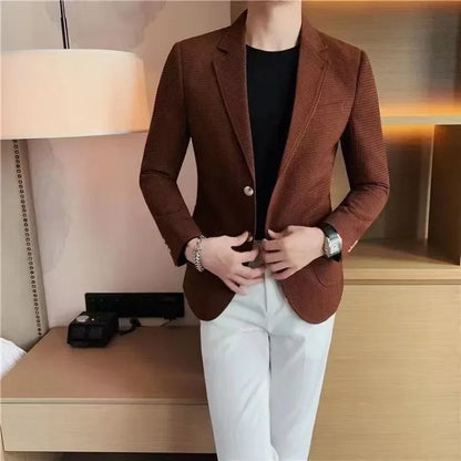 Blazer de mariage surdimensionné à simple boutonnage pour hommes