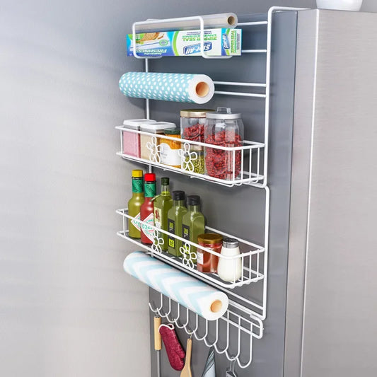 Fridge Wall Hanger Spice Rack Organizer Shelf