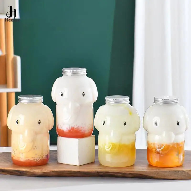 Christmas Snowman Plastic Juice Bottles