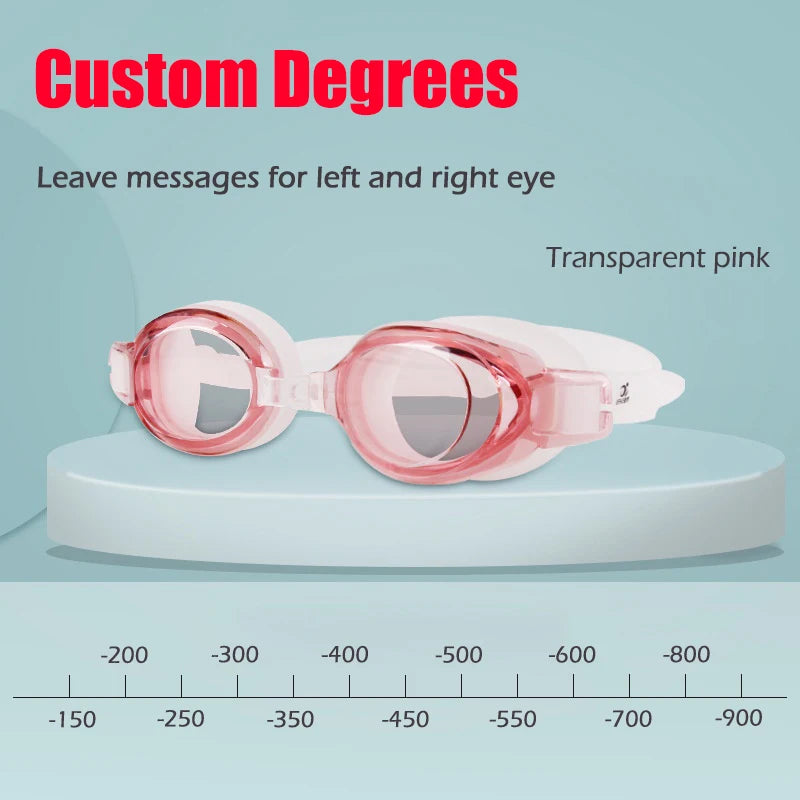 Silicone Waterproof Anti Fog Diopter Swimming Goggles