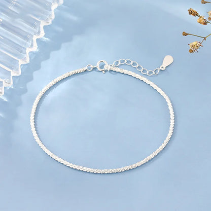 Silver Color Butterfly Zircon Tassel Anklet
