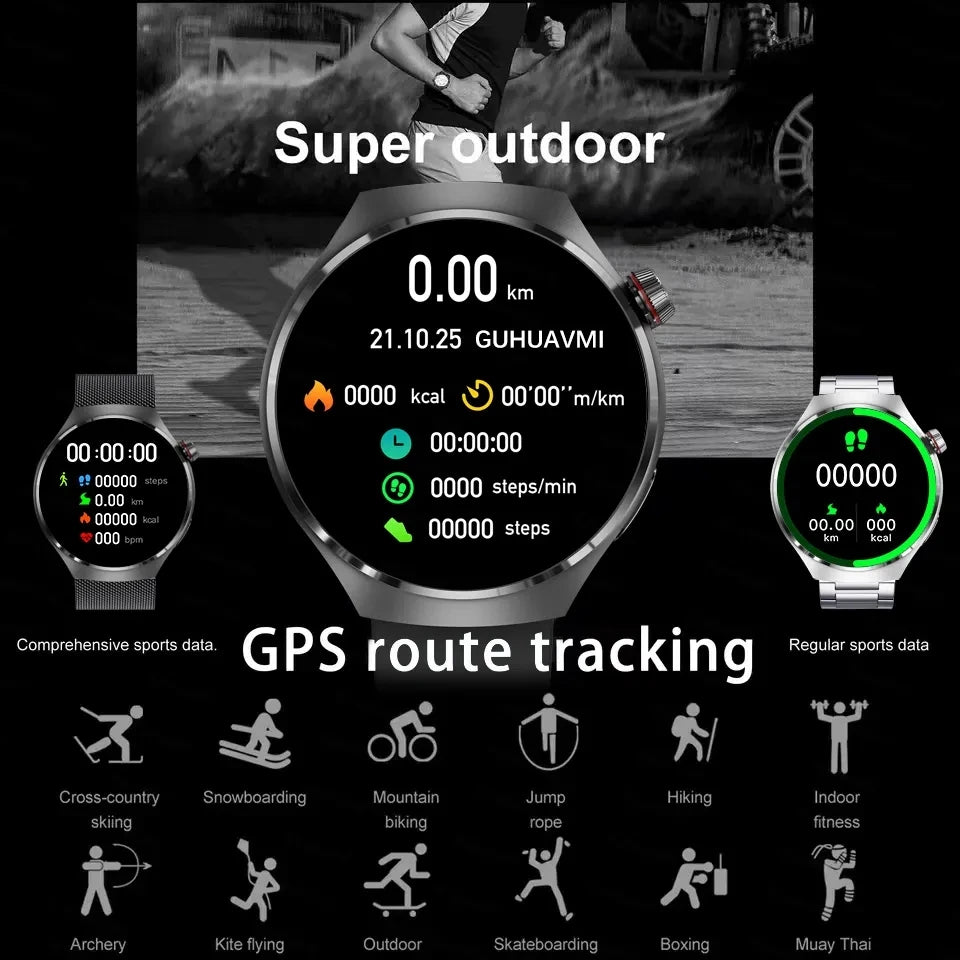 GT4 Sport Smart 1.5 IPS Display IP68 Bluetooth Call - Android Watch