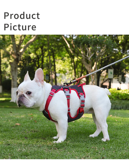 Pet Rainproof Bulldog Anti-slip Night Reflective Harnesses