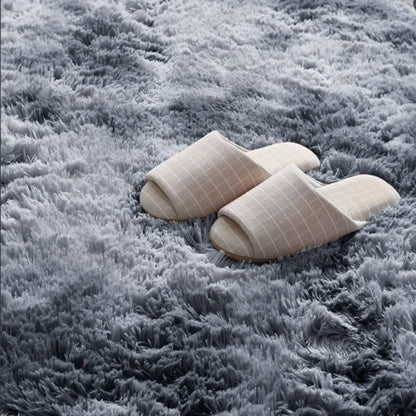 Tie-Dye Gradient Washable Fluffy Soft Living Room Carpet