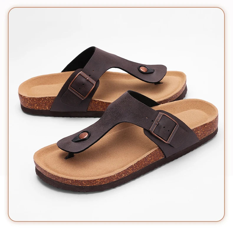 Men's Non-slip Open-toe Leather Soft Bottom Sandals