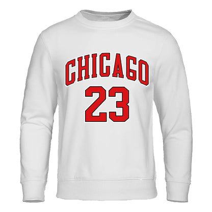 Sweat à capuche en polaire hip-hop Chicago 23 pour hommes