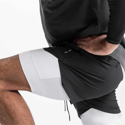 Summer Quick-Dry Double-Layer Gym Shorts for Men