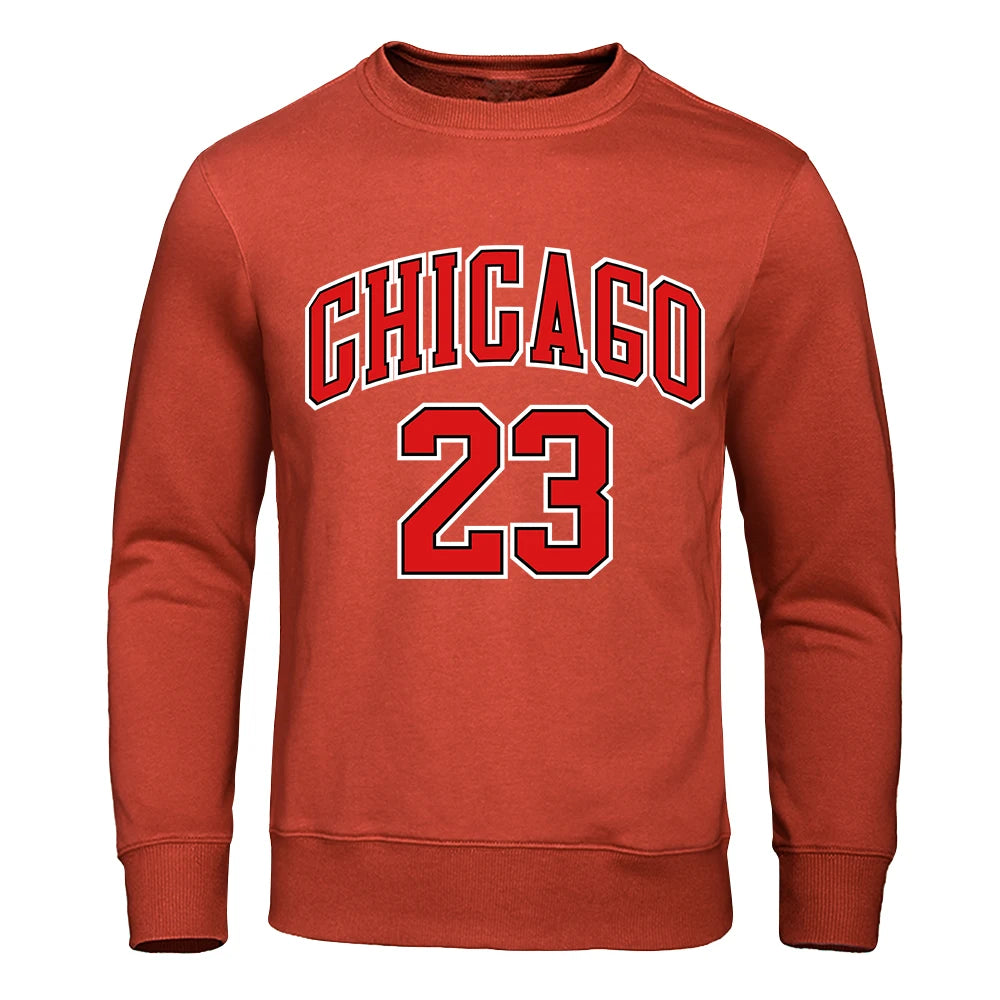 Sweat à capuche en polaire hip-hop Chicago 23 pour hommes