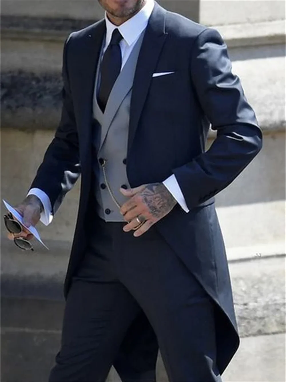 Dogue de chambre pour homme - Costume de mariage trois pièces formel 