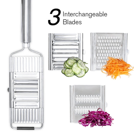 Stainless Steel Manual Vegetable Slicer with Handle