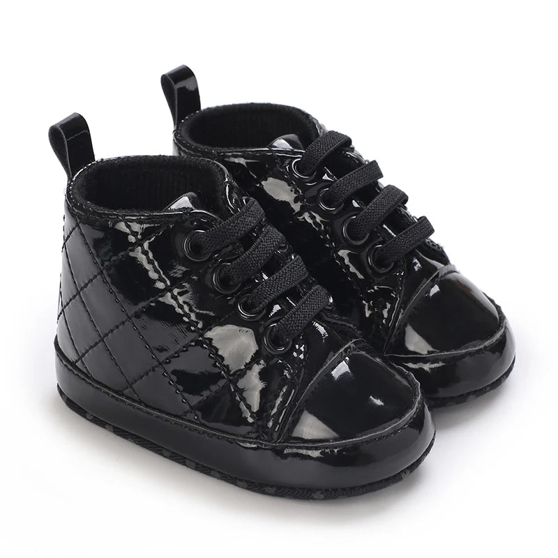 Mehrfarbige Baby-Sneaker aus PU-Leder mit weicher Sohle