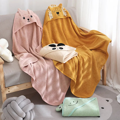 Cartoon Hooded Baby Bath Towel