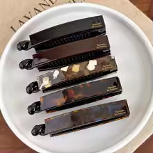 Pinces à cheveux torsadées - Pince verticale minimaliste pour queue de cheval