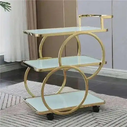 Metal Rolling Bar Kitchen Trolley