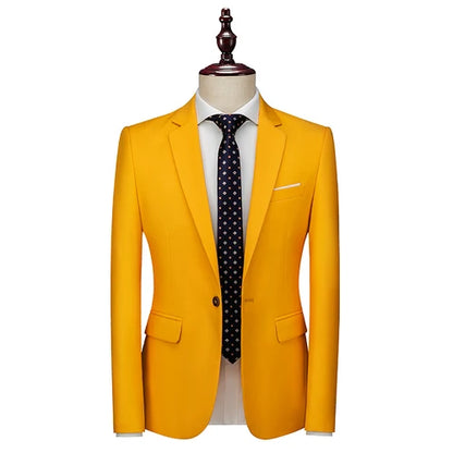 Bright Green Men's Slim Blazer