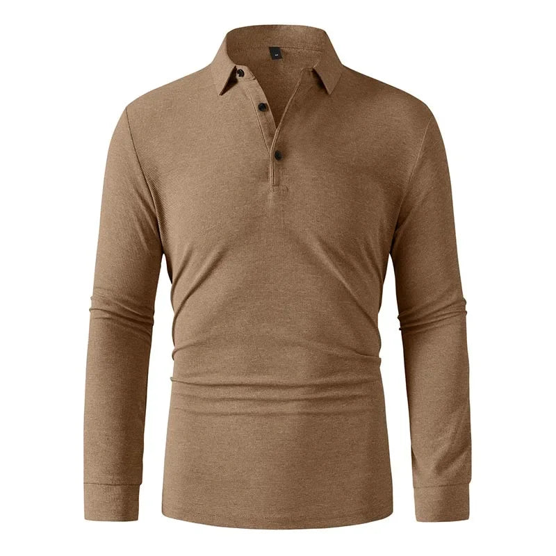 Men Sportwear Long-sleeve Polo Shirt