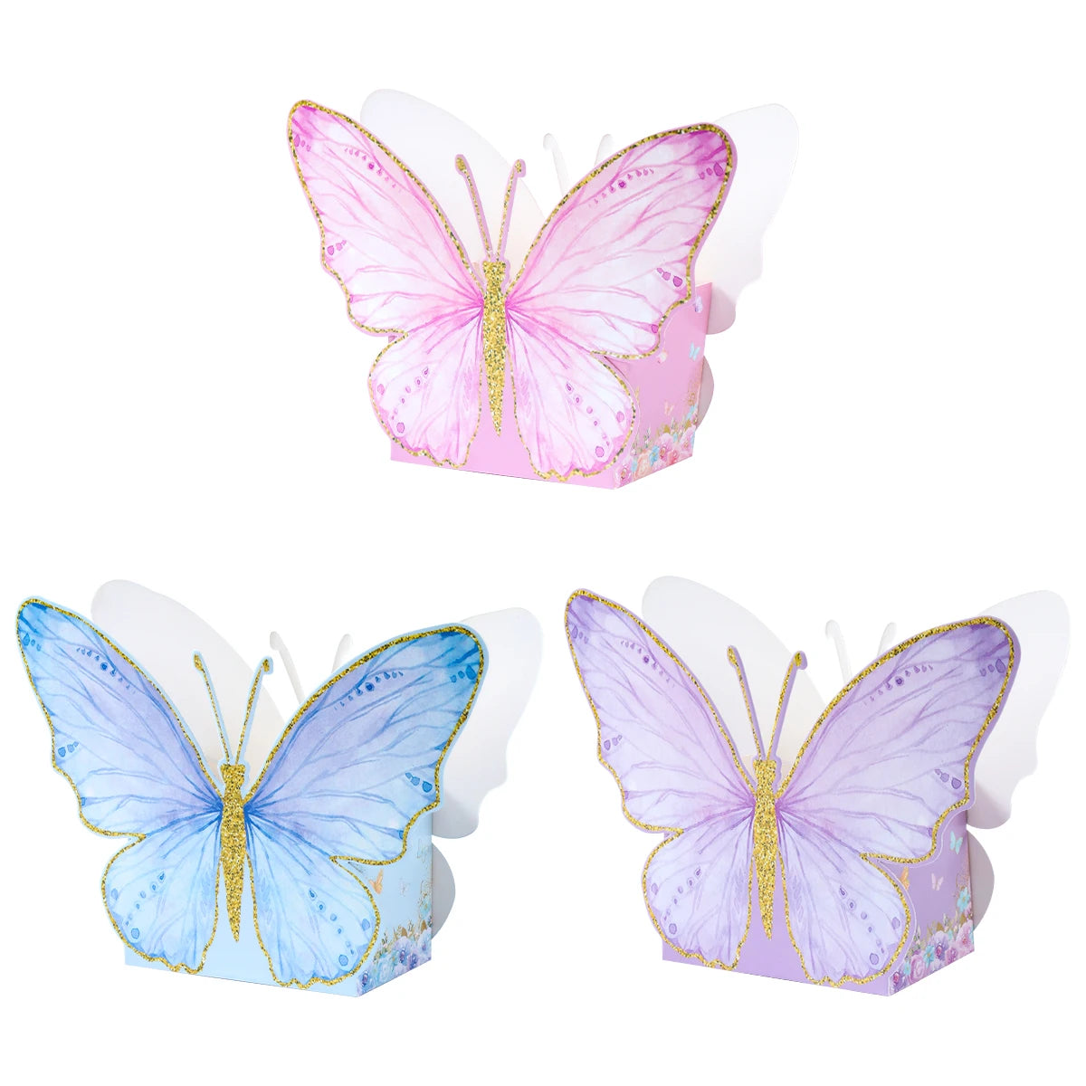 Grande décoration d'anniversaire de papillon de simulation 3D