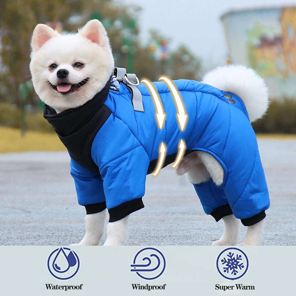 Wasserdichter Hundeoverall – Baumwolljacke für kleine mittelgroße Hunde