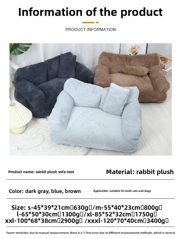 Luxury warm sofa bed for cats and small pets.