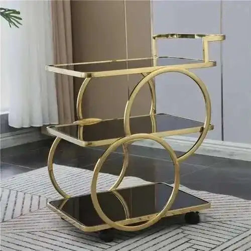 Metal Rolling Bar Kitchen Trolley