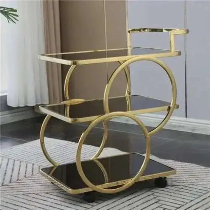 Metal Rolling Bar Kitchen Trolley
