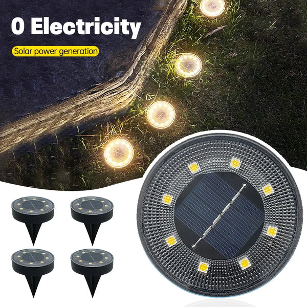 Solar LED Ground Lights Pathway Illumination