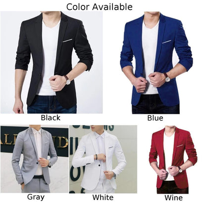 Blazer de costume formel léger pour hommes automne et hiver