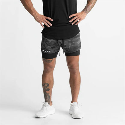 Summer Quick-Dry Double-Layer Gym Shorts for Men