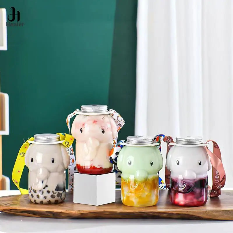 Christmas Snowman Plastic Juice Bottles