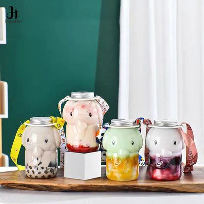 Christmas Snowman Plastic Juice Bottles