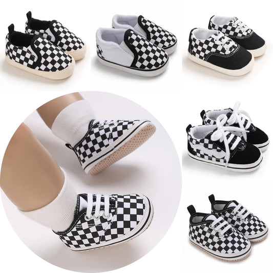 Anti-slip Soft Plaid Unisex Canvas Sneakers