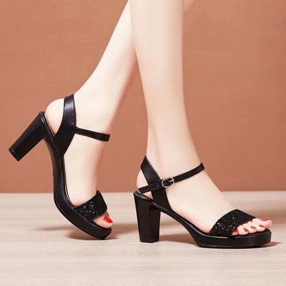 Summer Chunky Heel Platform Sandals