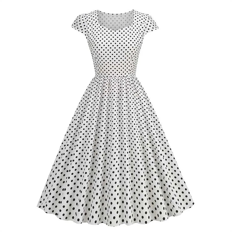 Summer Sleeveless Dot Print Dress