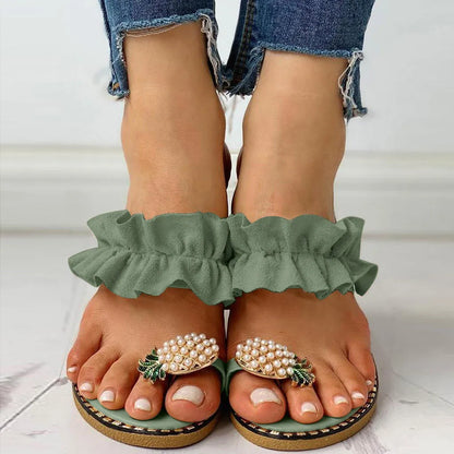 Pineapple Pearl Summer Beach Sandals