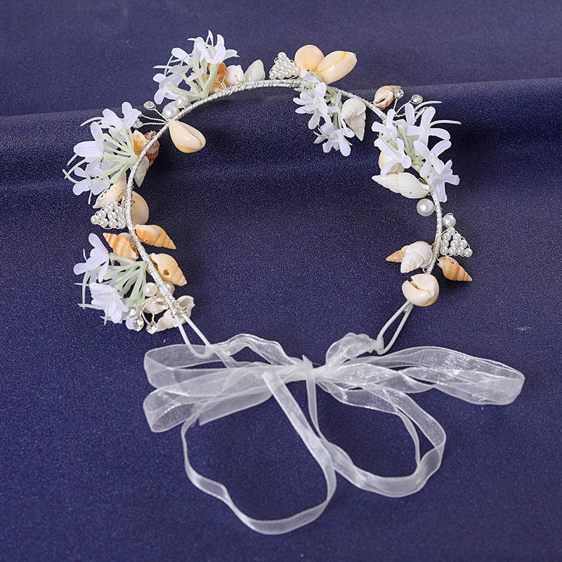 Women's Rhinestone Green Crystal Pearl Hairband