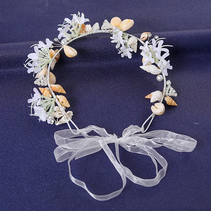 Women's Rhinestone Green Crystal Pearl Hairband