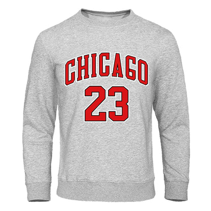 Sweat à capuche en polaire hip-hop Chicago 23 pour hommes