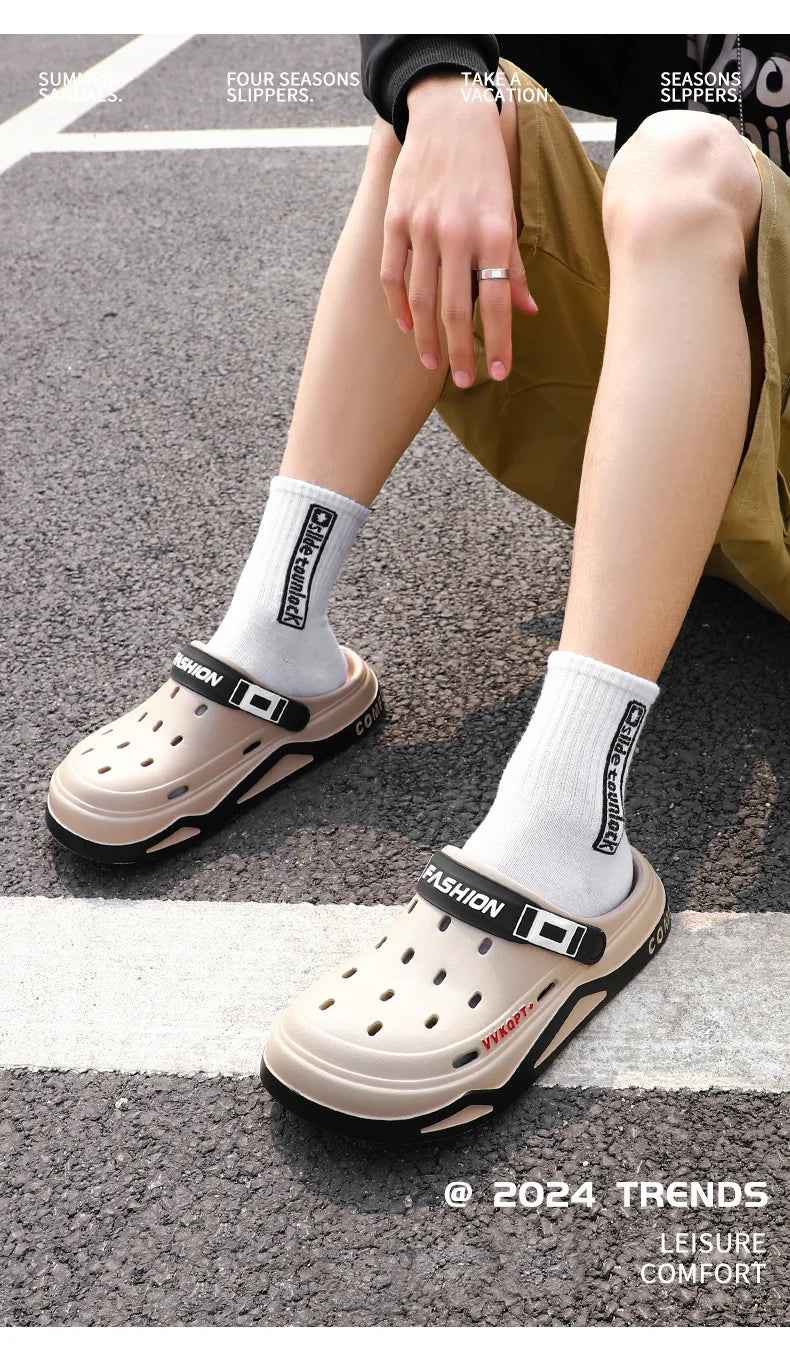 Men's Beach Wear Korean Style Plus Size Slippers