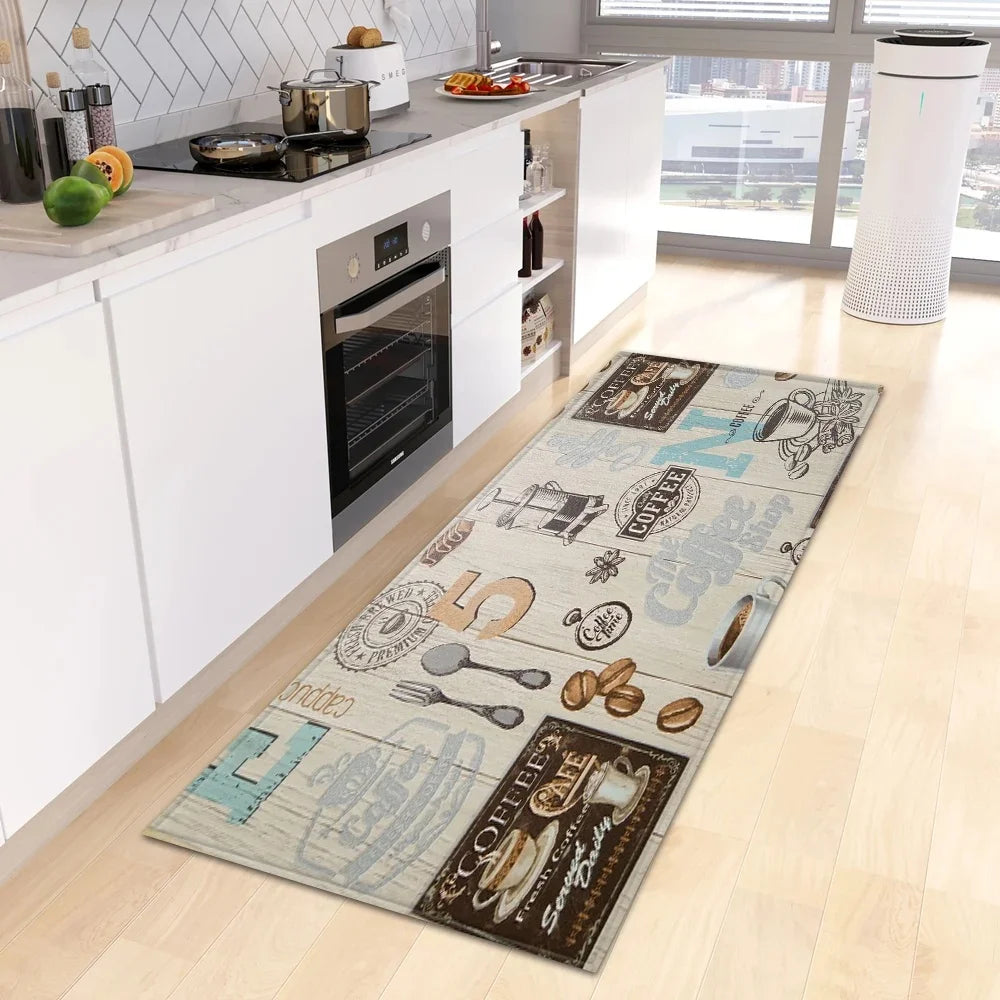 Non-slip Coffee-Themed Floor Mat