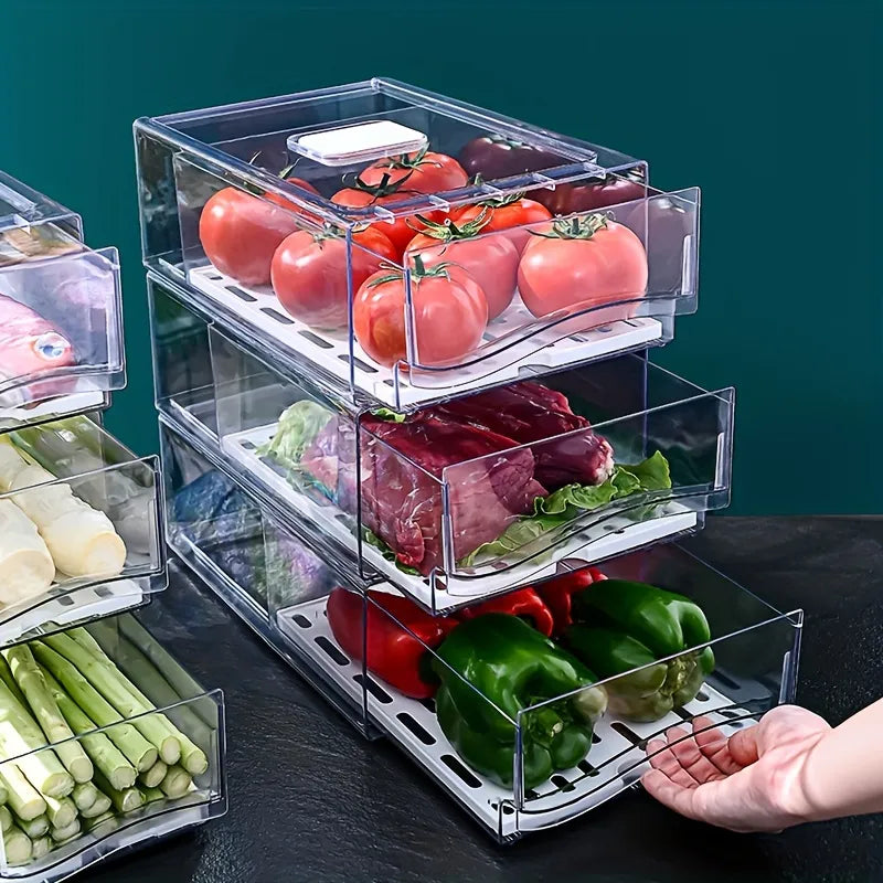 Refrigerator Drawer-Type Fresh-Keeping Food Storage Box