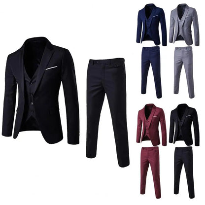 Costume de mariage pour hommes, ensemble de blazers 3 pièces