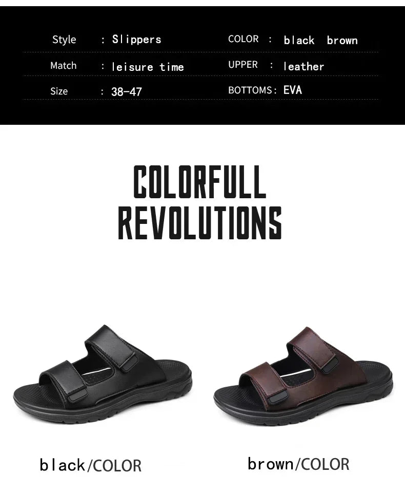 Lightweight Weave Men's Leather Sandals