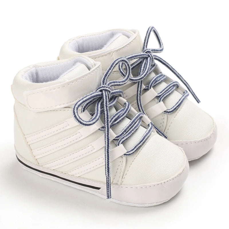 Mehrfarbige Baby-Sneaker aus PU-Leder mit weicher Sohle