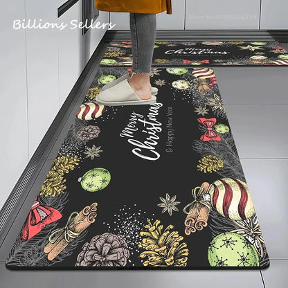 Christmas Kitchen Floor Mat & Washable Doormat