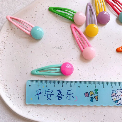 10pcs Colorful Glossy Cute Hairpins Set