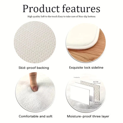 Crystal Velvet Living Room Coffee Table Carpet