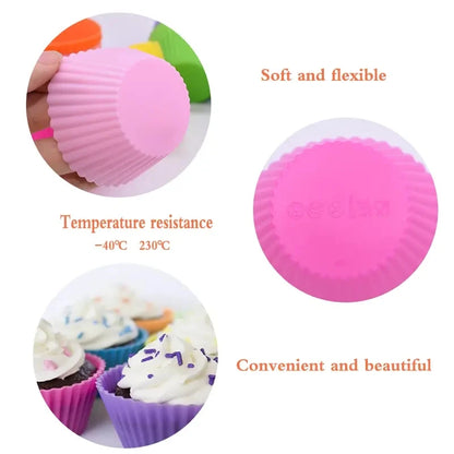 Random Color Silicone CupCake Mold Set