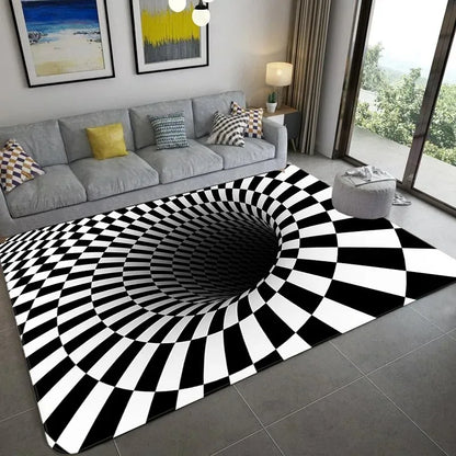 3D Vortex Illusion  Entrance Door Floor Carpet