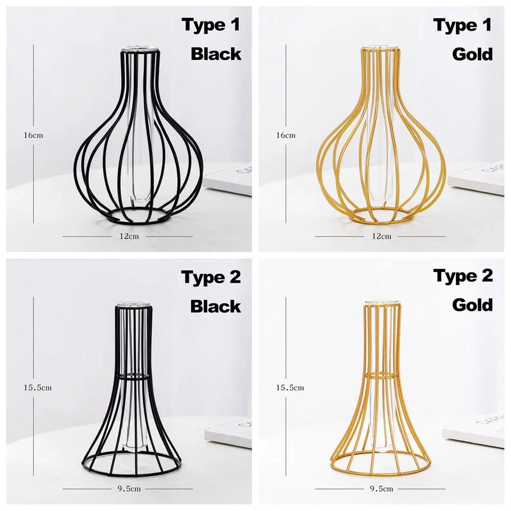 Vase en verre doré nordique moderne, décoration de maison